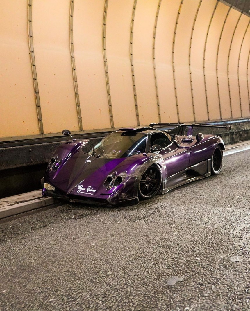 Lewis Hamilton\-owned Pagani Zonda 760 LH crashes into tunnel wall with the second owner at the wheel