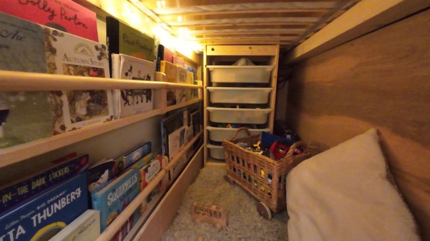 Library Bus Was Revamped Into a Family\-Friendy, Affordable Camper With a Play Cave