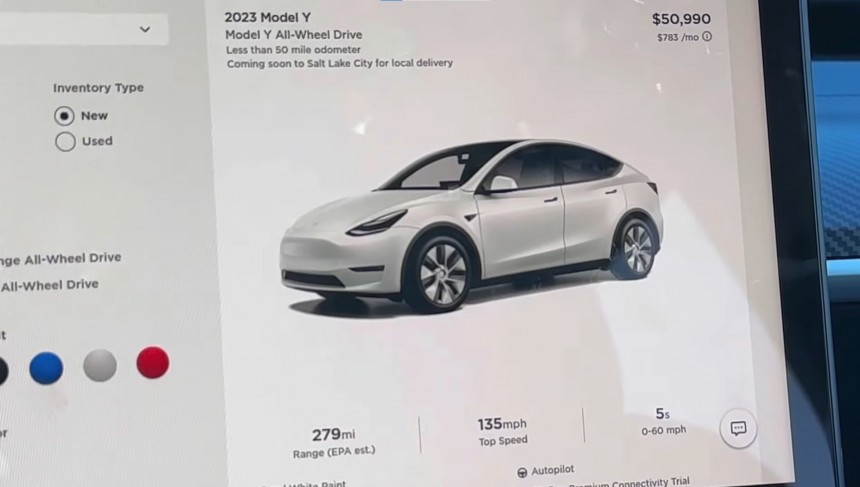 2023 Tesla Model Y "Standard Range" With AWD