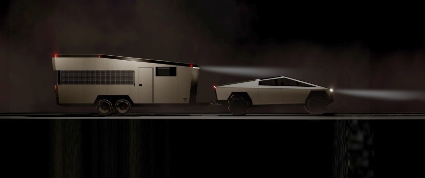 First look at CyberTrailer, a Living Vehicle luxury trailer designed for the Cybertruck