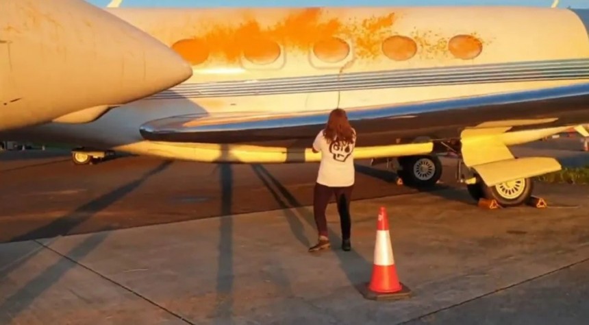 Eco\-activists tried to target Taylor Swift's private jet but messed up, still bragged about it online