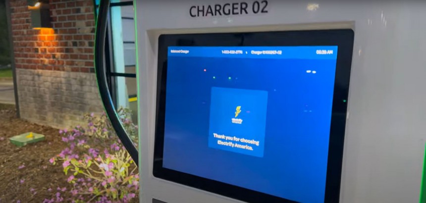 Electrify America Charger Screen