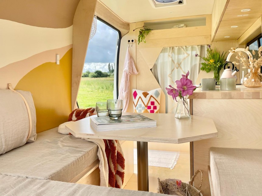 Luella is a delightful hand\-crafted campervan based on a 2019 Peugeot Boxer