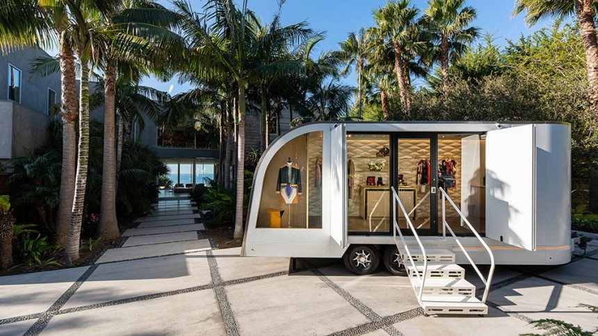Custom Louis Vuitton trailer brings the shopping experience to your doorstep