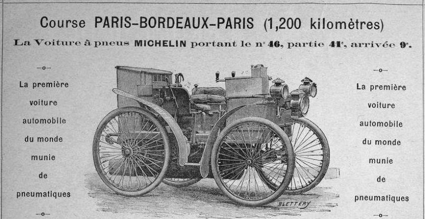 A participant in the Paris\-Bordeaux race from 1895