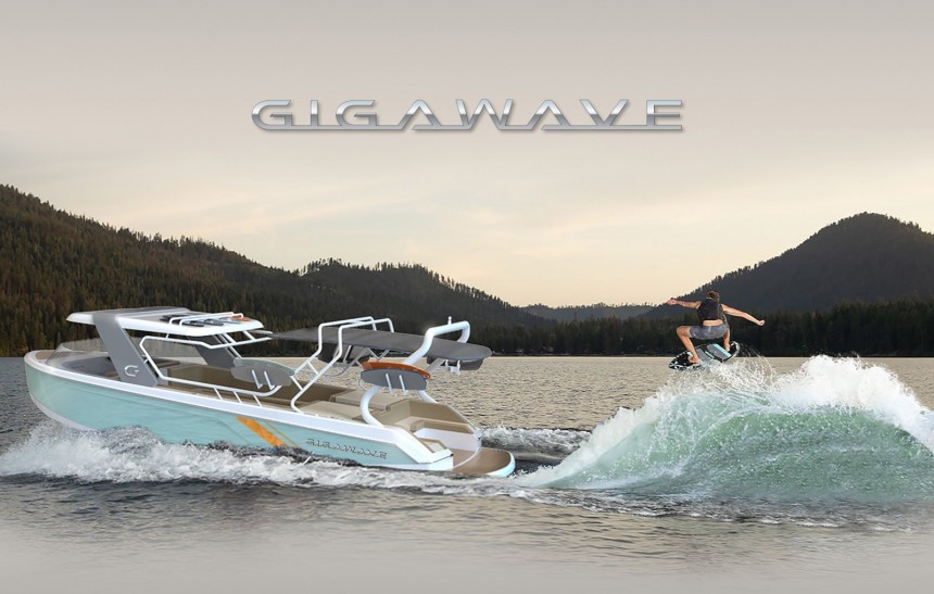 The Gigawave 350 GW\-X creates a continuous monster wave perfect both for wakesurfing and regular surfing