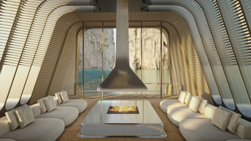 MAKO eco\-explorer, a superyacht concept that throws the book of naval design out the window
