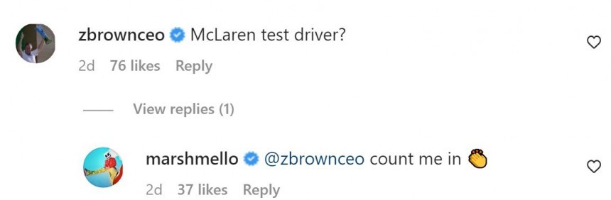 Marshmello as McLaren Racing Driver\?