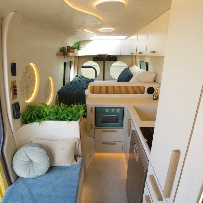 Spanish villa\-inspired DIY camper van conversion
