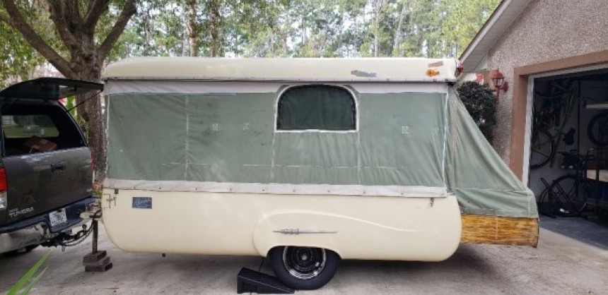 The 1954 Hille Ranger is considered the first modern pop\-up camper trailer, is a very rare and valuable collectible