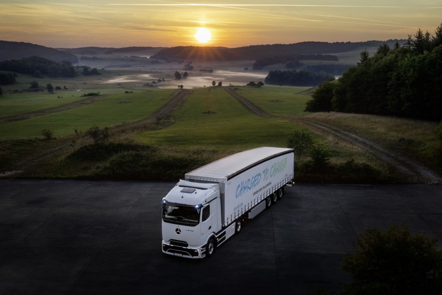 The eActros 600' designation comes from the "more than 600\-kilowatt hours battery capacity