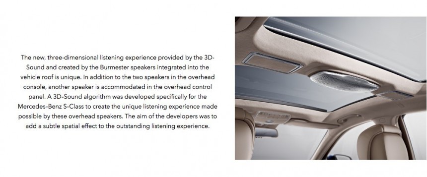 Description of Burmester sound system for Mercedes\-Benz S\-Class