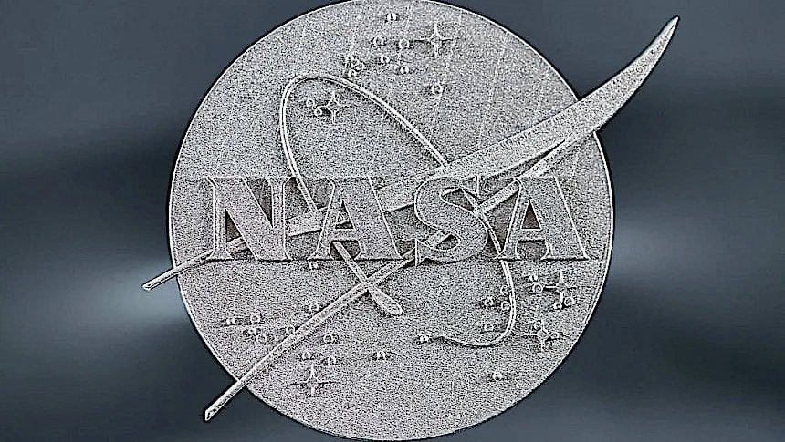 NASA logo made in GRX\-810
