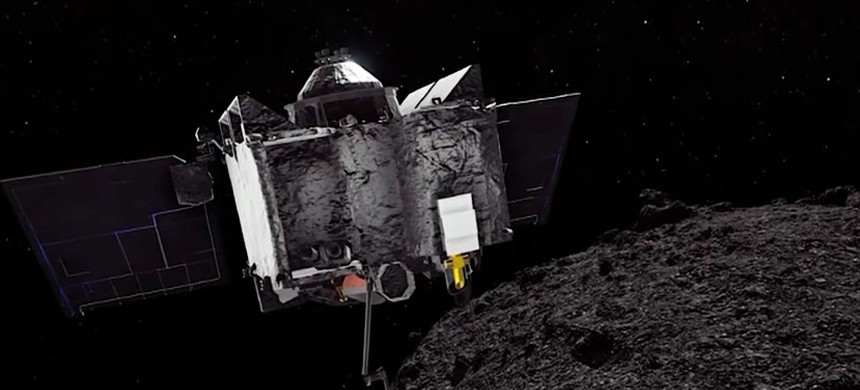Osiris Spacecraft on Asteroid Bennu