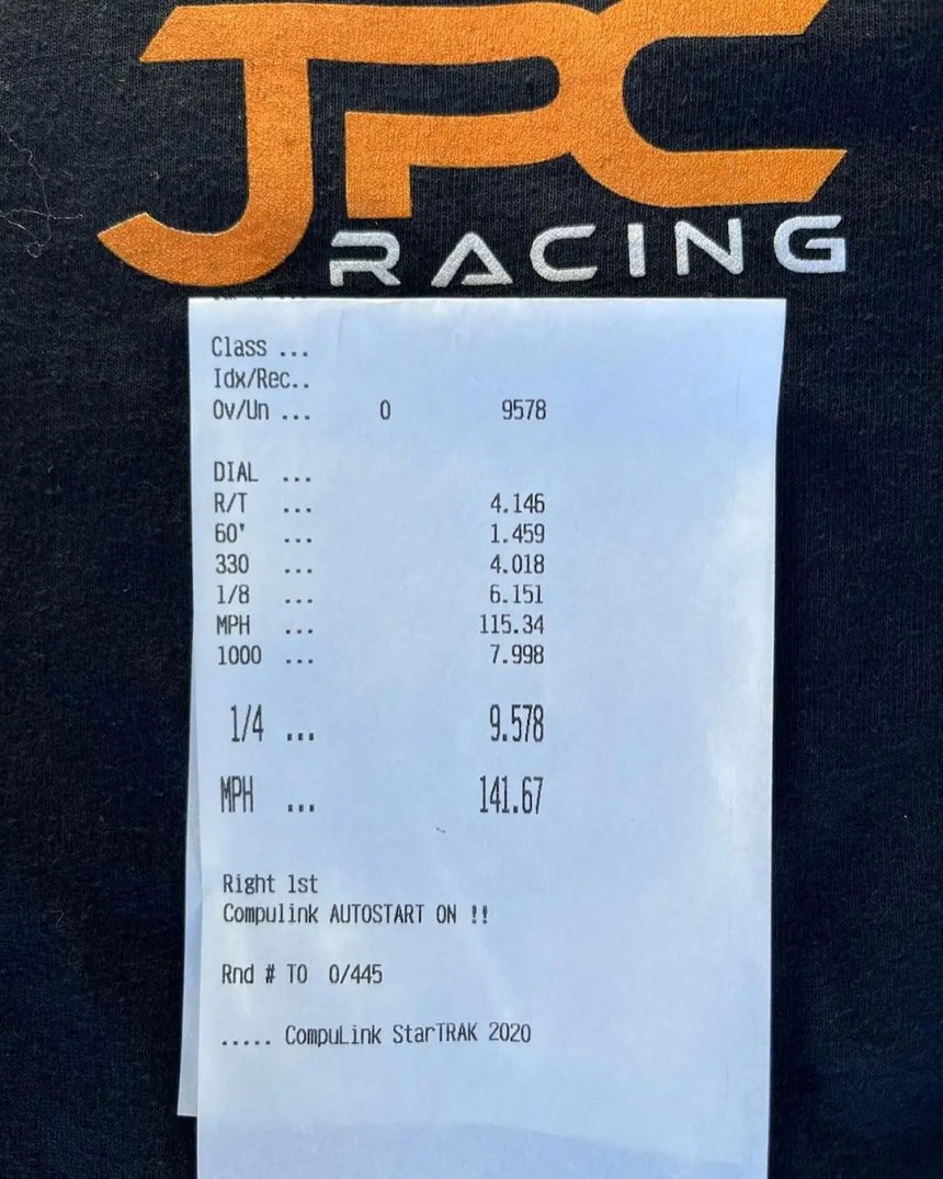 JPC Racing 2024 Ford Mustang GT drag car 9s quarter\-mile run