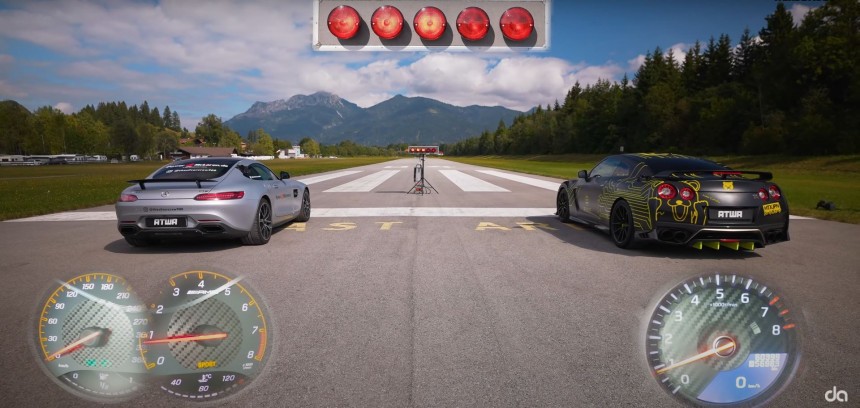 Nissan GT\-R Challenges Mercedes\-AMG GTS to a 1,800\-HP Battle