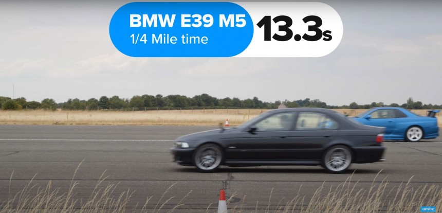 Nissan Skyline GT\-R Challenges BMW M5 Over the 1/4\-Mile, Godzilla's Hopes Not Looking Good
