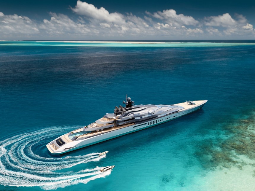 Centerfold proposes a stunning superyacht with customizable features, the biggest to date
