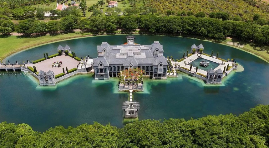 Chateau Artisan or Redlands Island Castle is back on the market, asking \$19\.7 million