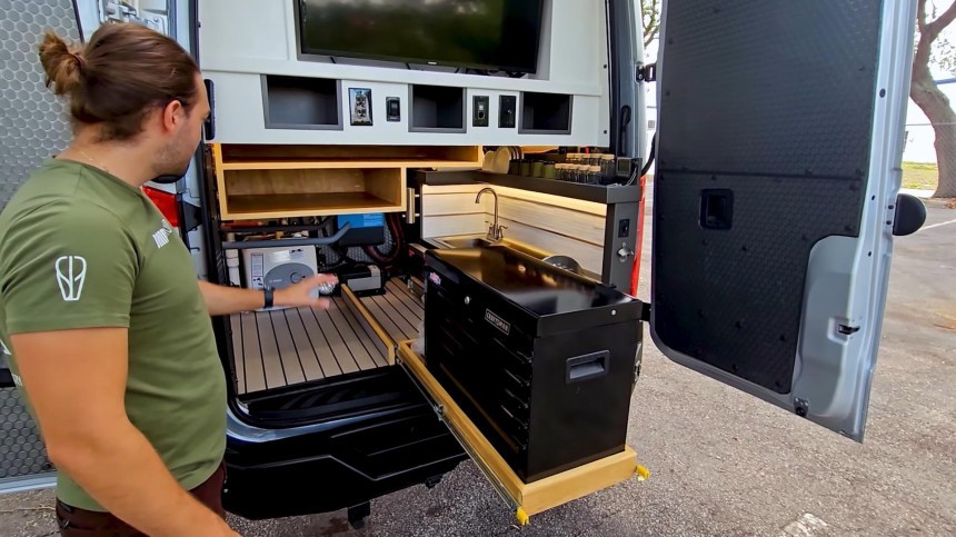 Over\-the\-Top Camper Van Is the Ultimate Billionaire's Toy With a Bar and Deluxe Features