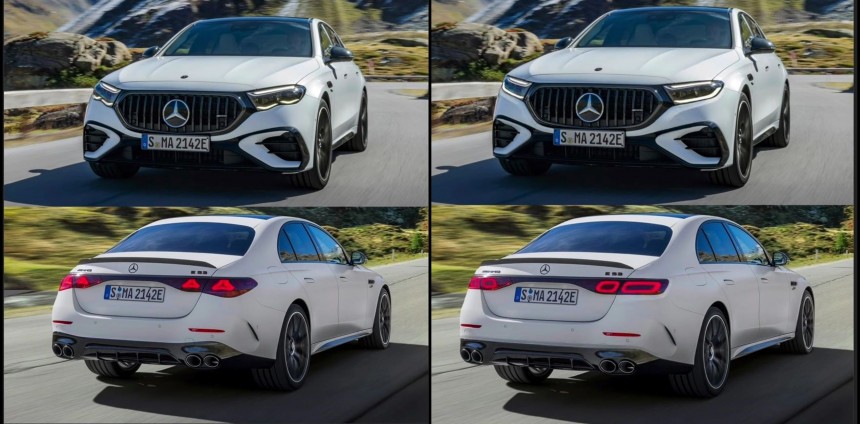Stock and redesigned 2025 Mercedes\-AMG E 53 Hybrid