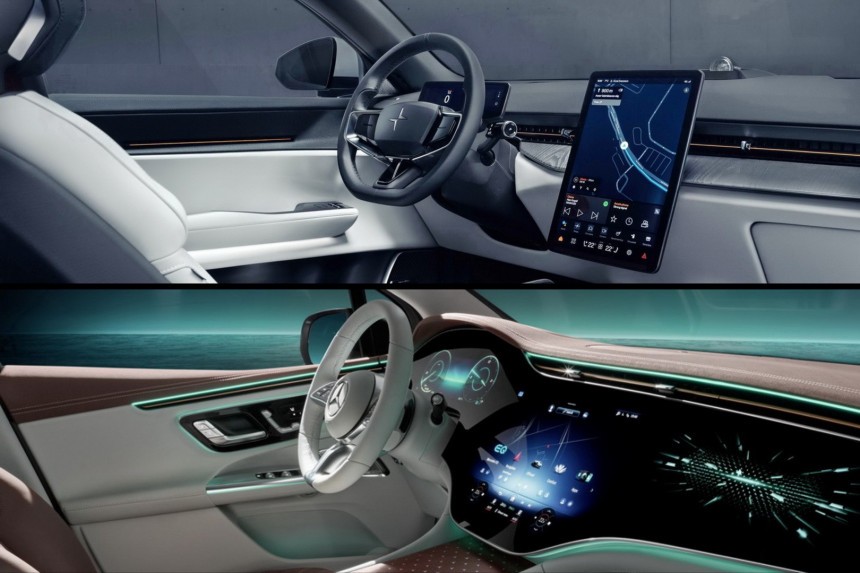 Polestar 3 and Mercedes EQE SUV interiors