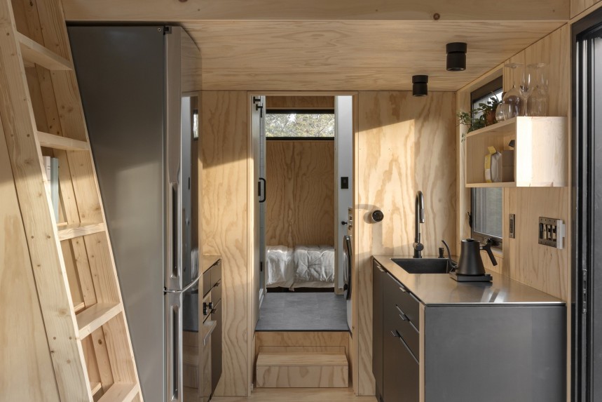 Project01 is the first tiny home from Canadian maker Instead, and a most elegant one