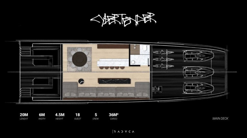 Radyca concept for "ultimate explorer tender" is based on the Cybertruck\: the Cybertender