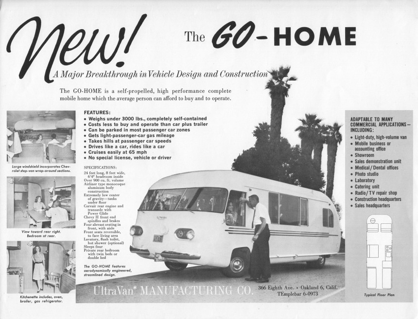 In 1962, the Corvair\-powered motorhome was known as the Go\-Home