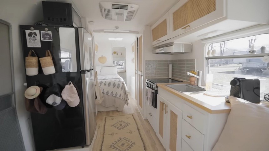 Refurbished 50\-Year\-Old Trailer Hides a Striking Contemporary Interior With Many Features