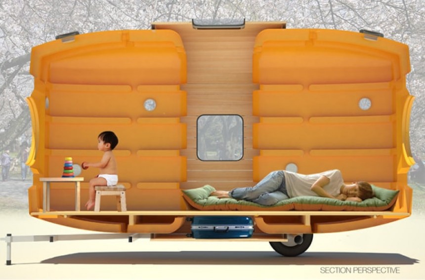 The Taku\-Tanku was hailed as the world's lightest tiny house with sleeping for three people
