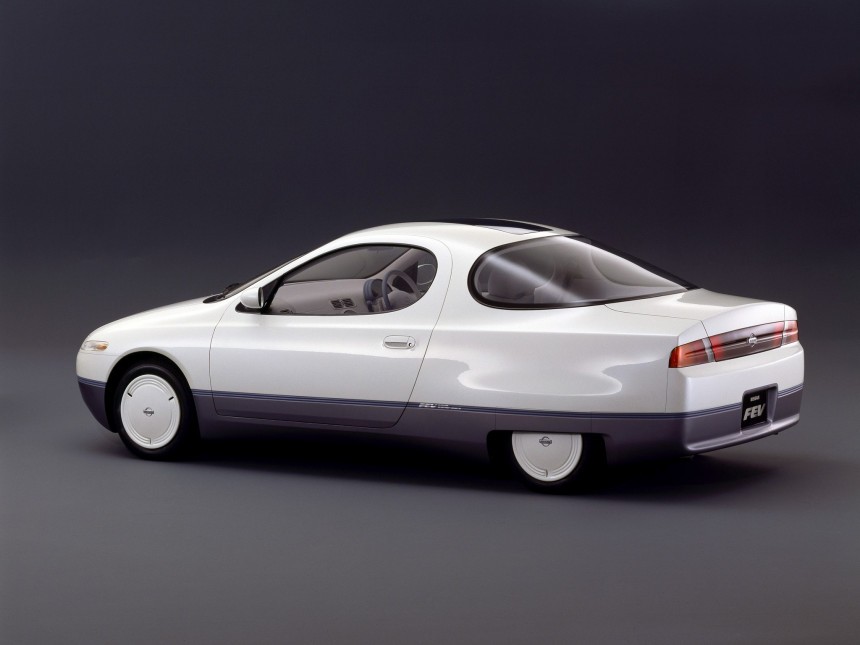 The 1991 Nissan FEV \(Future Electric Vehicle\) is a sleek, all\-electric concept that never made it into production