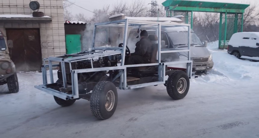 The Ice G\-Wagon is a UAZ 469 having its Cinderella moment with all\-ice bodywork