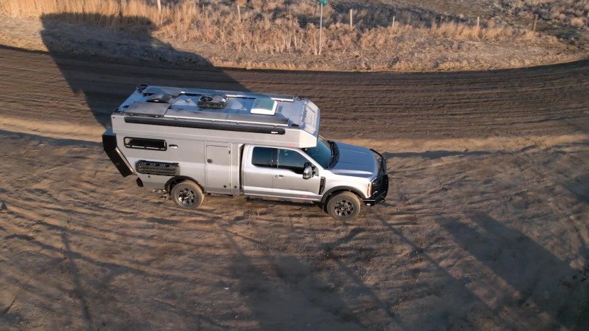 Rossmonster's New Custom Baja Truck Camper Is a Winter Adventure Home With a Pop\-Top Roof