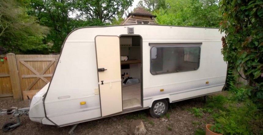 Rotten, old travel trailer gets transformed on a very tight budget