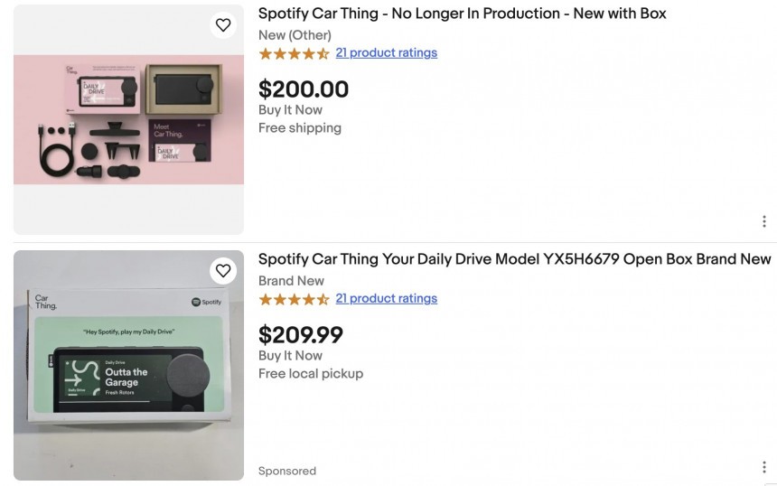 Spotify Car Thing on eBay