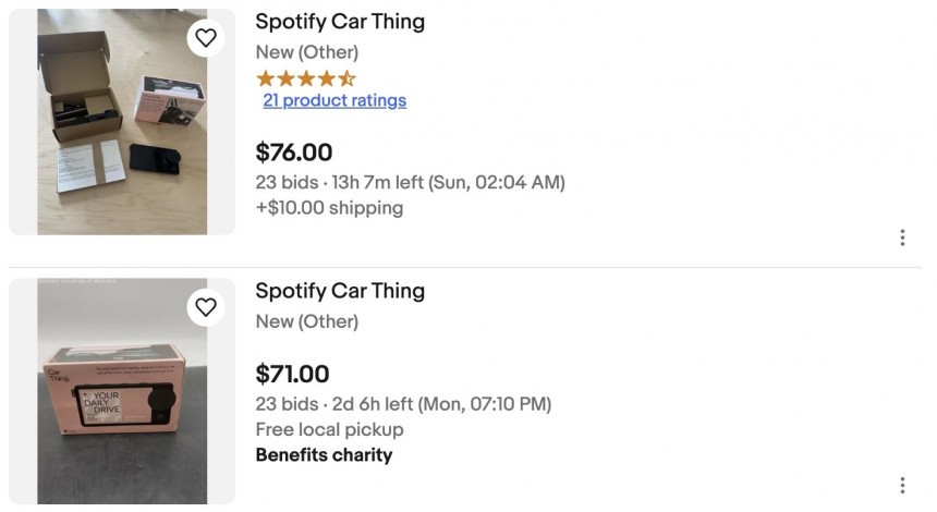 Spotify Car Thing on eBay
