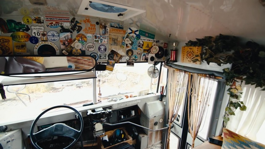 School Bus Turned Tiny Home Cost a Meagre \$12K To Build, Boasts a Lovely Recycled Interior