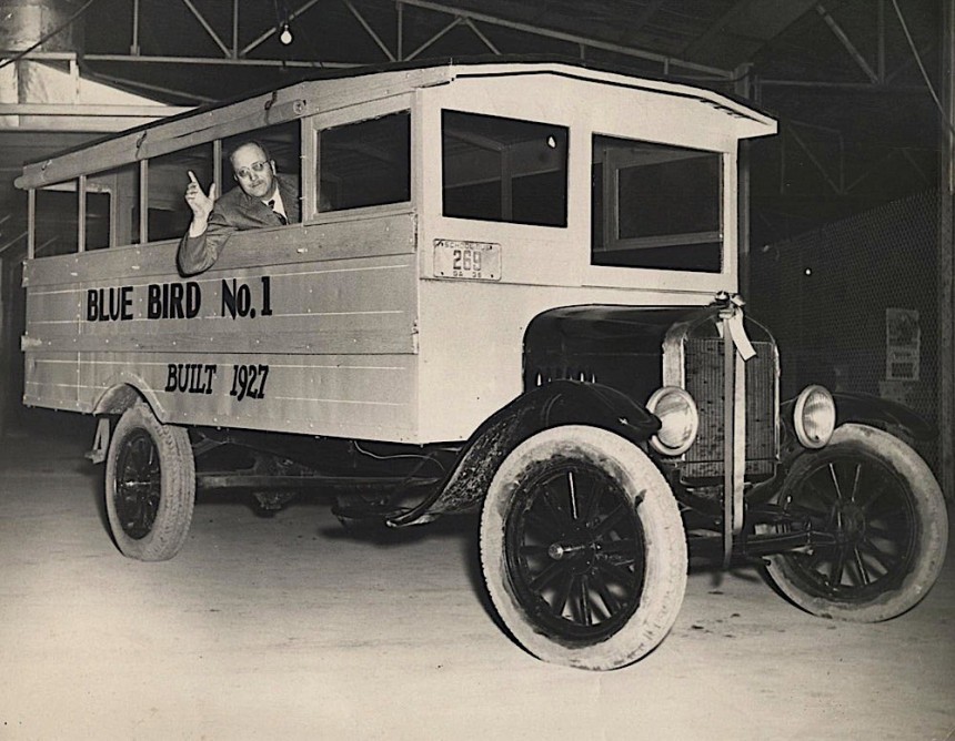 A\. Luce and the steel\-bidoed school bus based on the Ford Model T