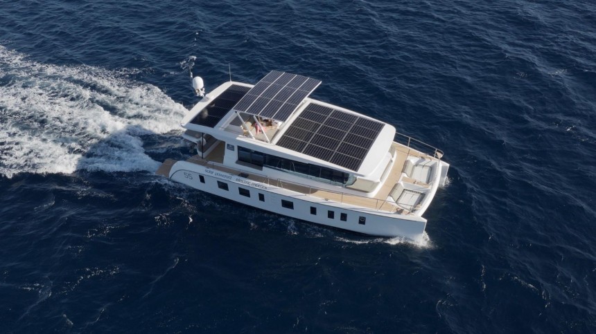Silent 55, solar\-powered catamaran with unlimited range and zero noise
