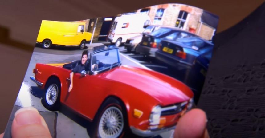 Simon Cowell is reunited with his '71 Triumph TR6 on TV, during now\-viral magic act