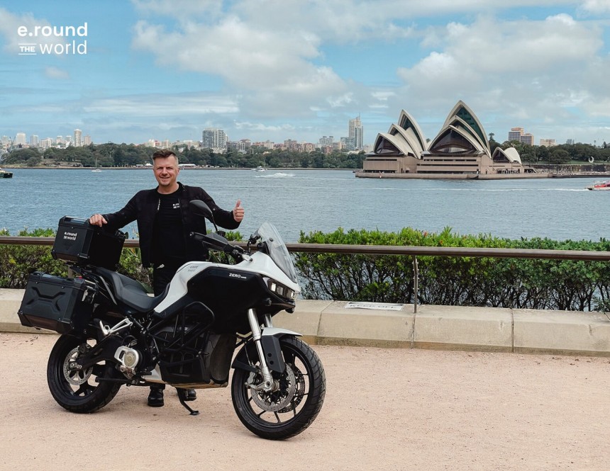 Roman Nedielka just completed a solo round\-the\-world trip on an electric motorcycle