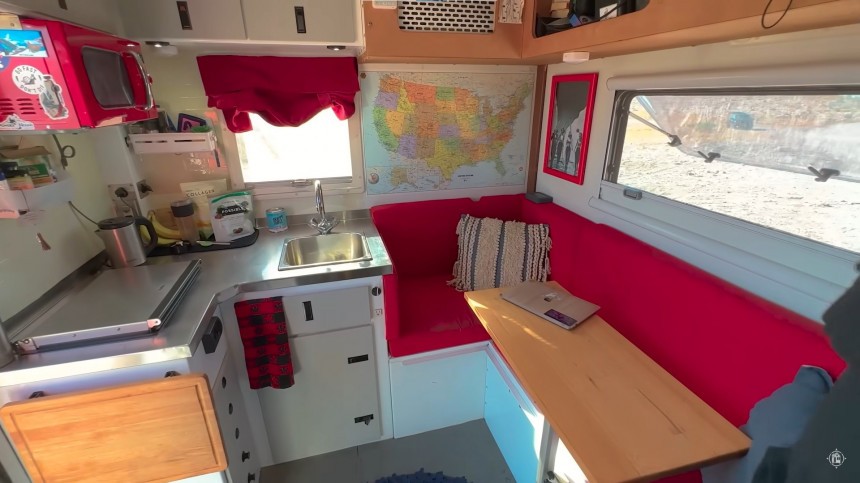 Solo Female Traveler Lives off the Grid in a Practical and Cozy Budget Earthroamer