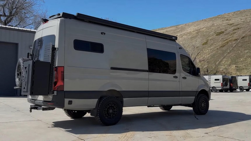 Off\-Road Camper Van Conversion Can Seat and Sleep Six in a Cleverly Designed Living Space