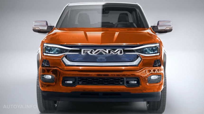 Ram 1500 Electric Pickup Truck rendering by AutoYa