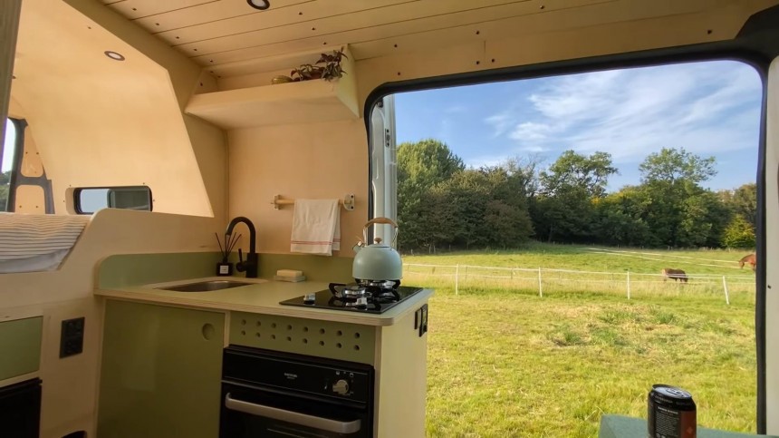 Camper Van Boasts a Scandi Design With a Fine Mix of Natural Materials, Is Now for Sale