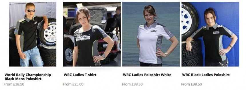 Selection of T\-shirts from WRC\.com official shop