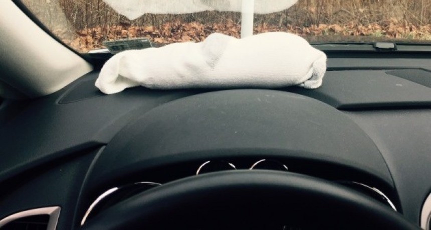 Kitty litter in a sock \- useful against moisture in a car