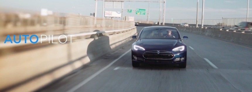 Tesla Autopilot in action