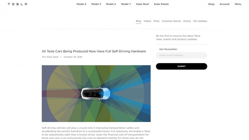 Tesla Promises All Its Cars Will Have FSD\-Ready Hardware in 2016